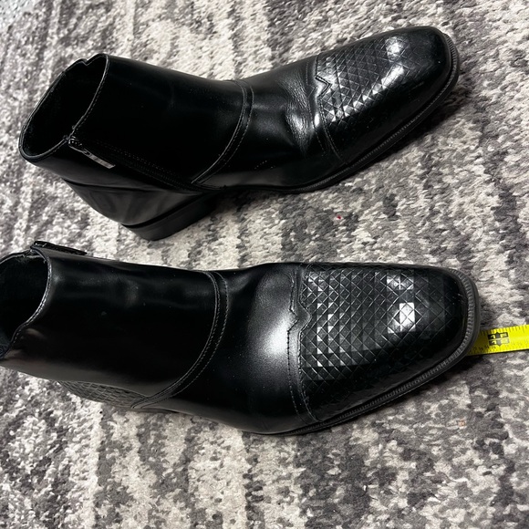 Stacy Adams Cap Toe Chelsea Boot Black 7.5 Memory Foam Cushion - Picture 10 of 12